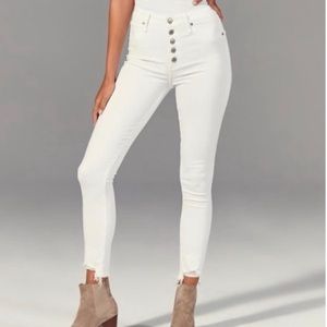 Abercrombie & Fitch High Rise Super Skinny Ankle Jeans